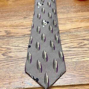 Disney Mickey Mouse Brown and Purple Tie